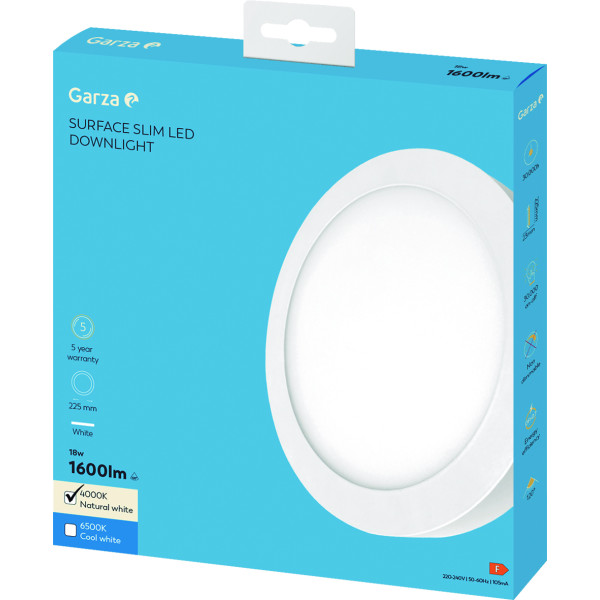 Downlight led Circular superficie blanco