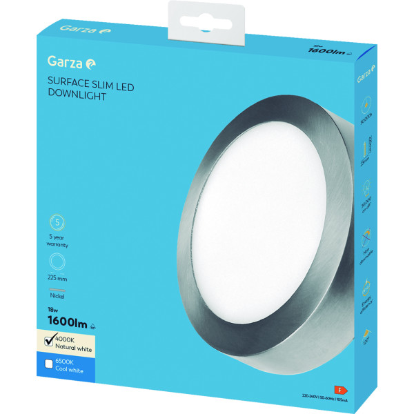 Downlight led Circular superficie niquel