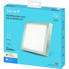 Downlight led Cuadrado superficie niquel