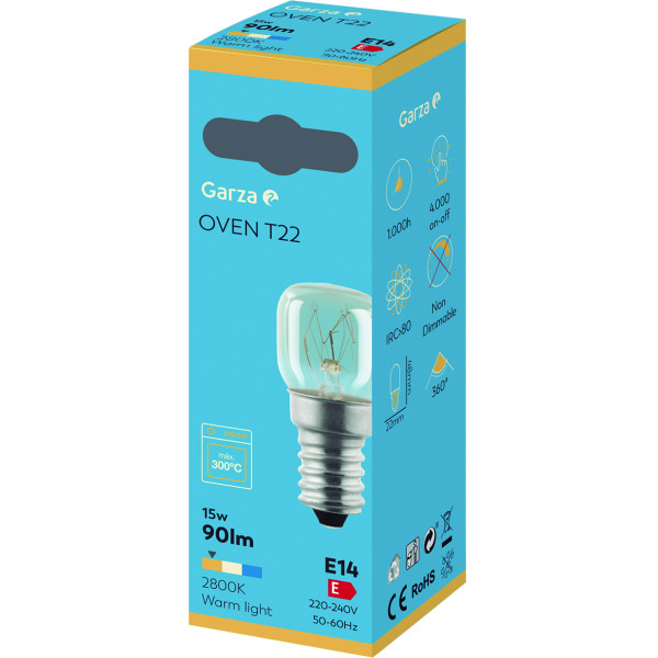 Bombilla horno t22 E14/15w