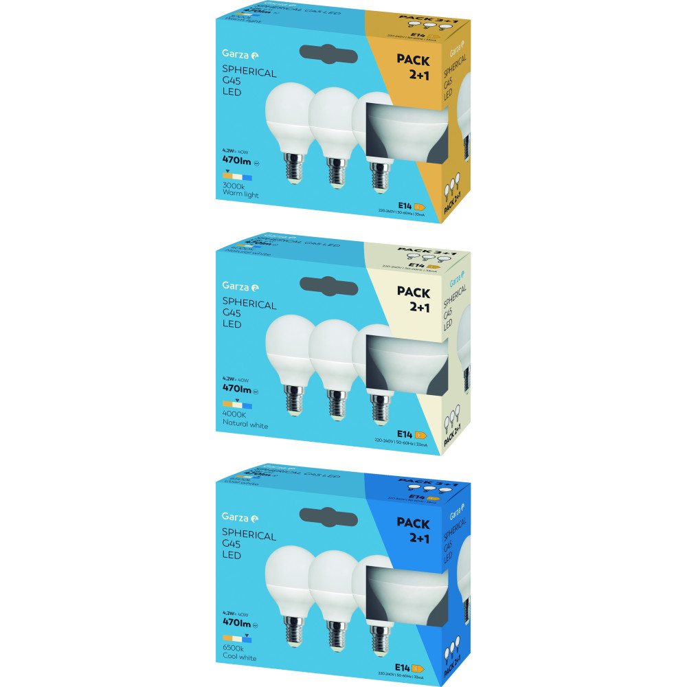 Bombilla led esférica 2+1 E14/4,2w