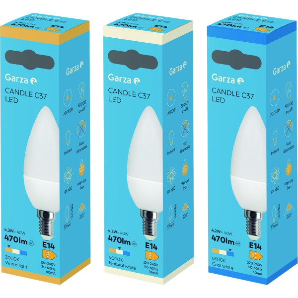 Bombilla led vela E14/4,2w