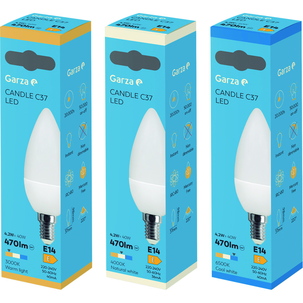Bombilla led vela E14/4,2w