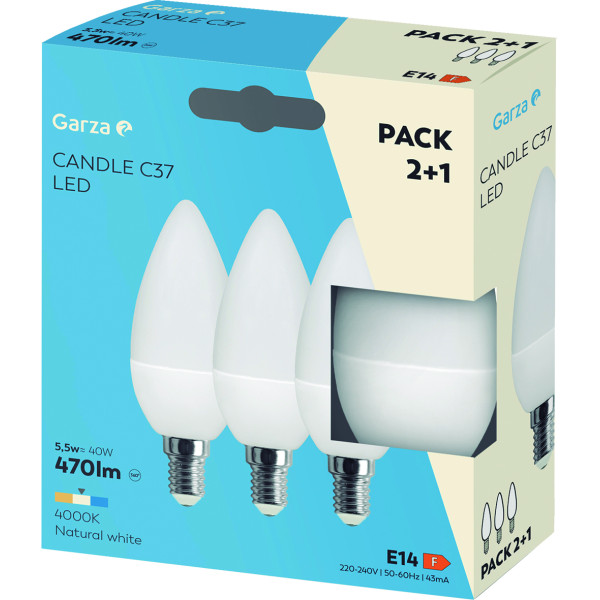 Bombilla led vela 2+1 E14/5,5w