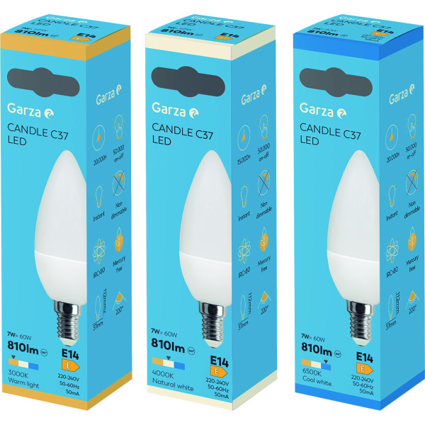 Bombilla led vela E14/7w
