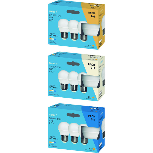 Bombilla led esférica 2+1 E27/4,2w