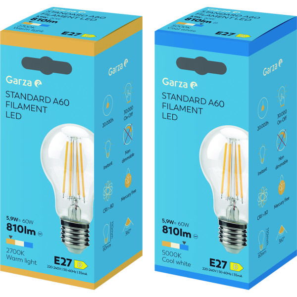 Bombilla led filamento estándar E27/5,9w