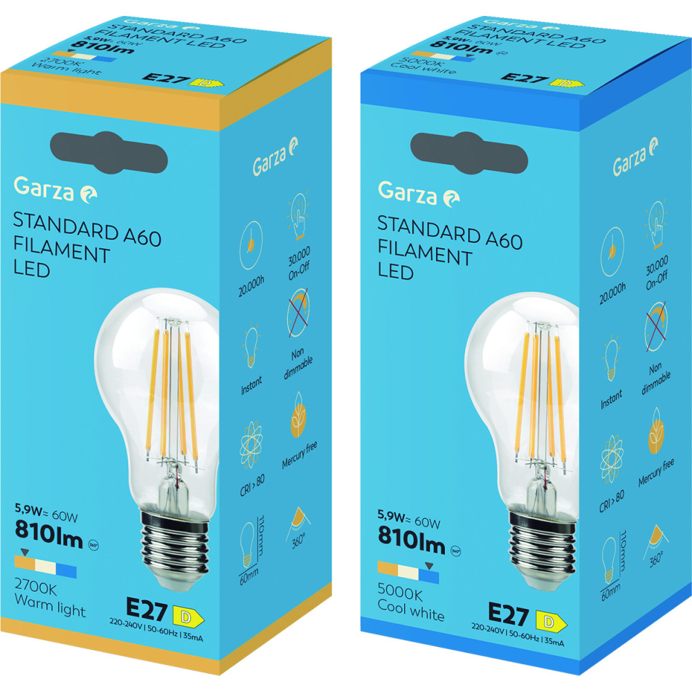 Bombilla led filamento estándar E27/5,9w
