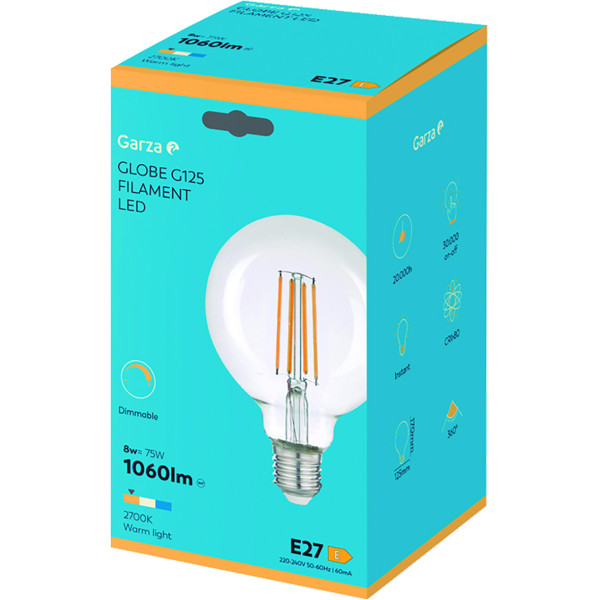 Bombilla led filamento g125 E27/7,8w