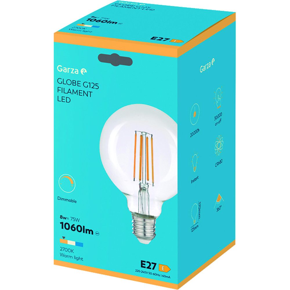 Bombilla led filamento g125 E27/7,8w
