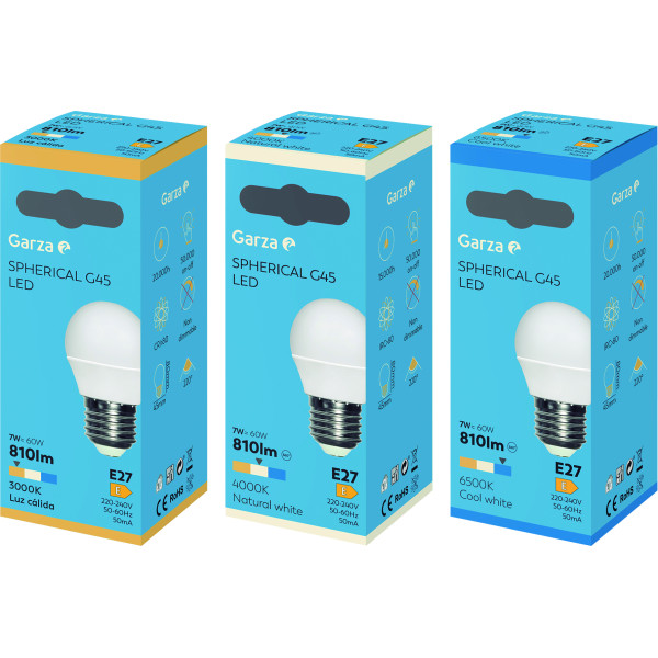 Bombilla led esférica E27/7w