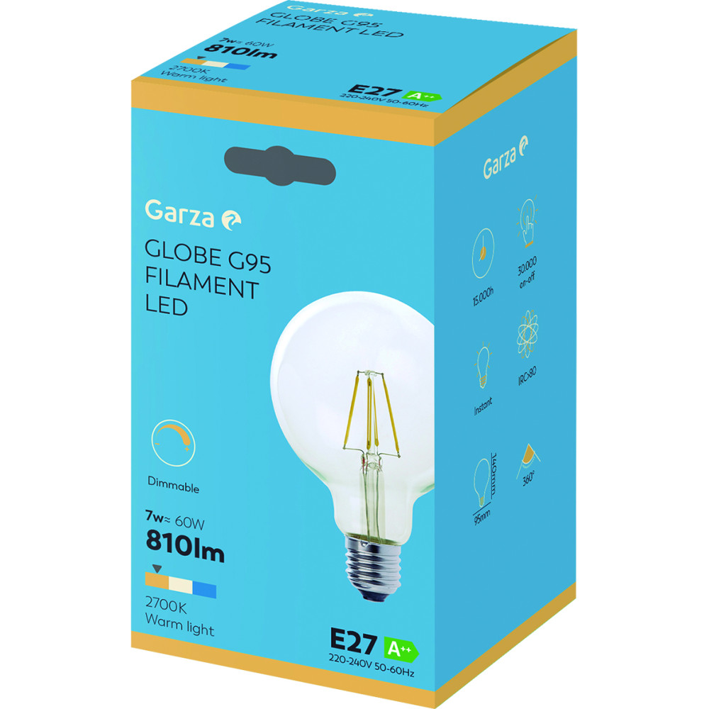 Bombilla led filamento g95 E27/7w