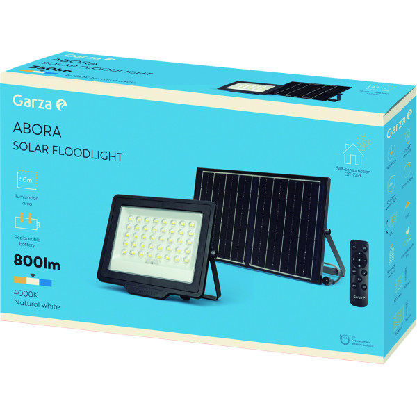 Foco exterior led Solar 50m2 abora