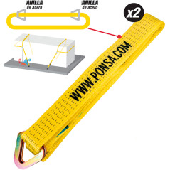 Amarre diagonal Kit para 2 pallet
