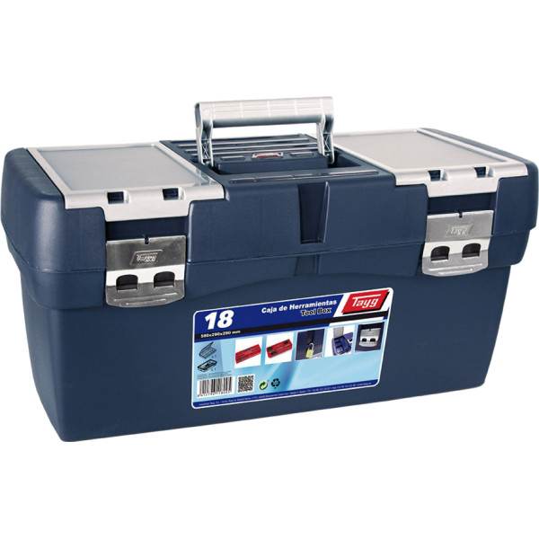 Caja herramientas con bandeja + est 18