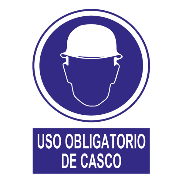 Señal uso obligatorio Casco