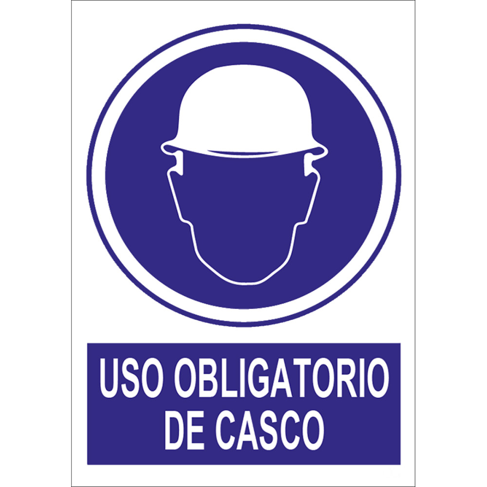 Señal uso obligatorio Casco