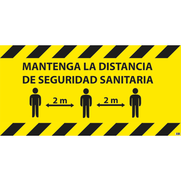 Vinilo adhesivo Distancia seguridad