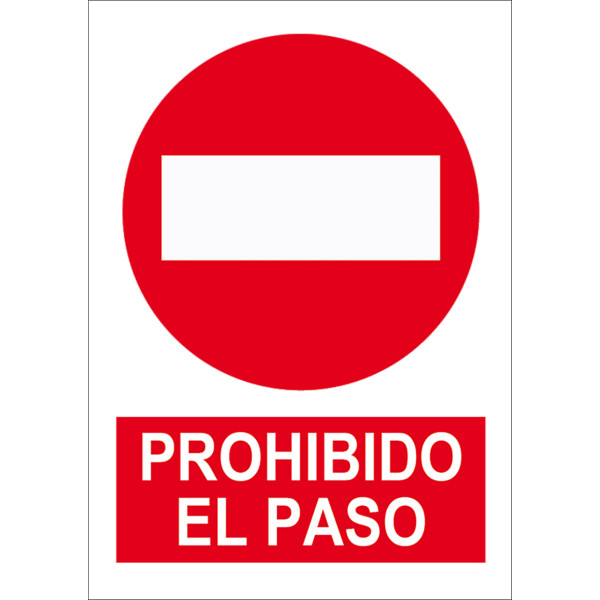 Señal prohibido El paso