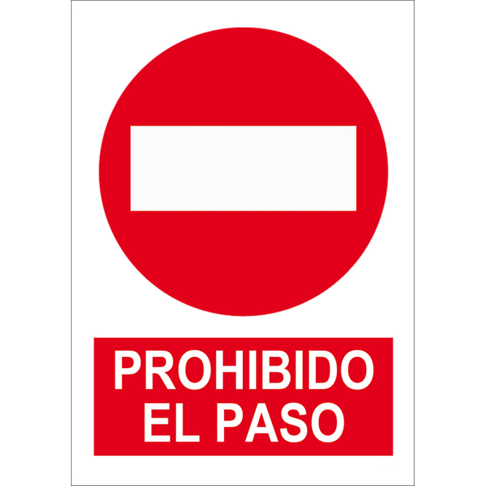 Señal prohibido El paso