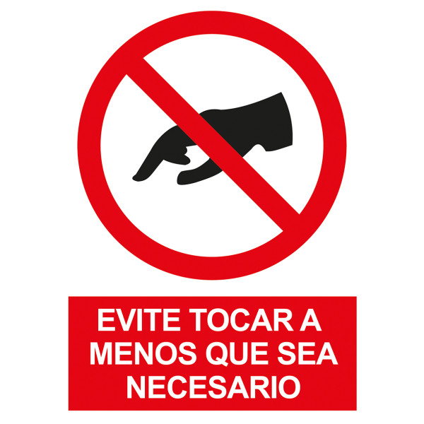 Señal Evite tocar