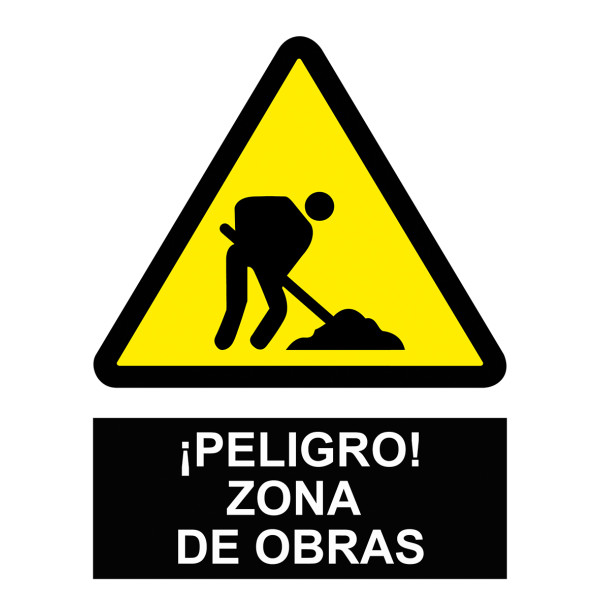 Señal Peligro zona de obras
