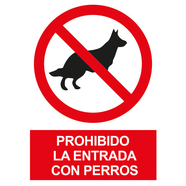 Señal prohibido Perros no