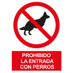 Señal prohibido Perros no