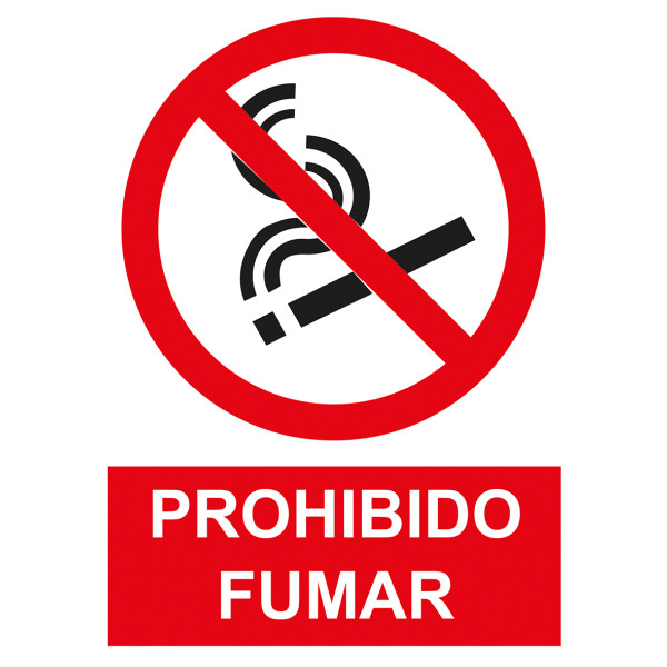 Señal Prohibido fumar