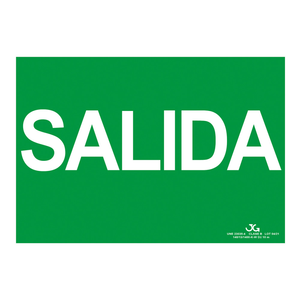 Señal fotolumiscente clase b Salida