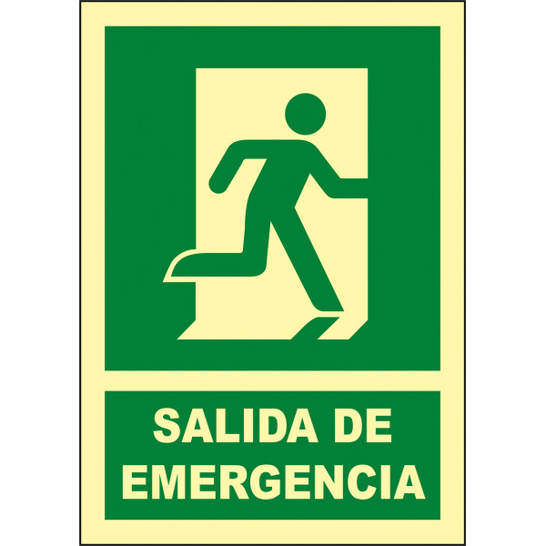 Señal fotolumiscente clase b Salida emergencia ev047