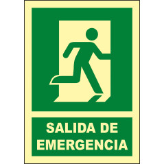 Señal fotolumiscente clase b Salida emergencia ev047