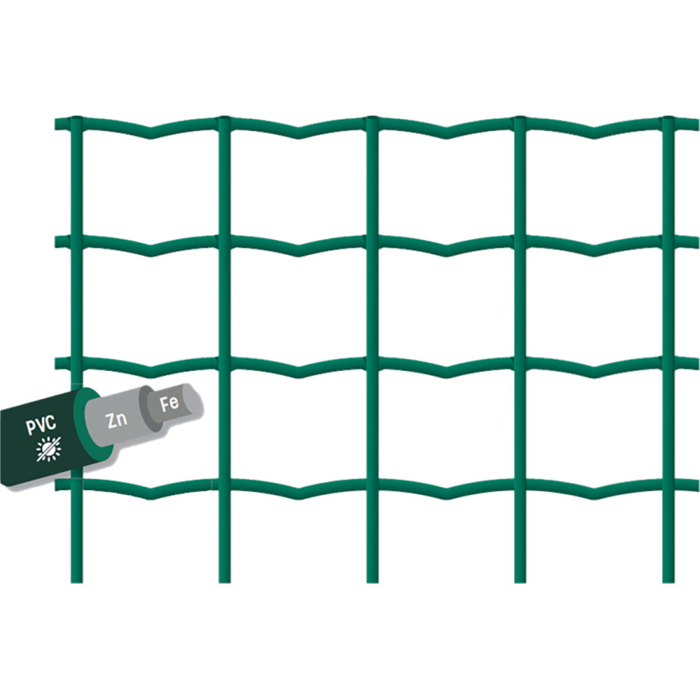 Malla elec.galvanizada revestida pvc Multiplast