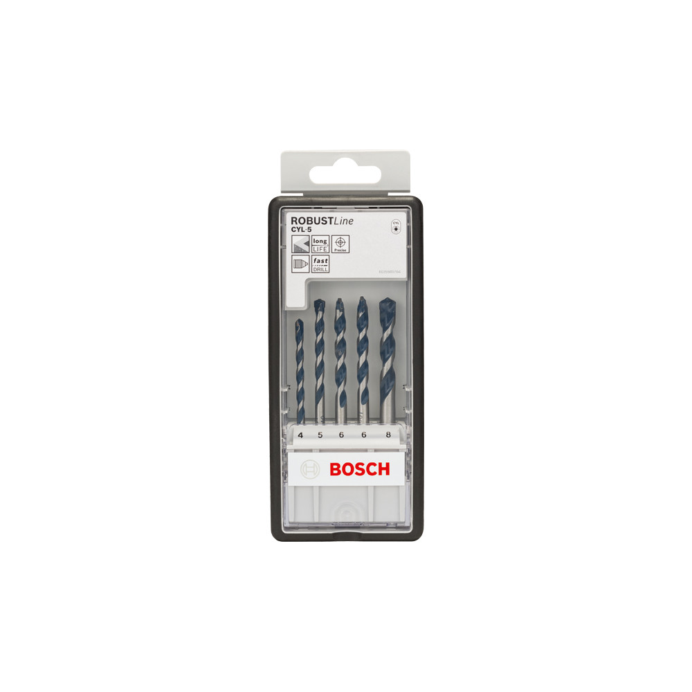 Juego brocas Robustline cyl5 5piezas