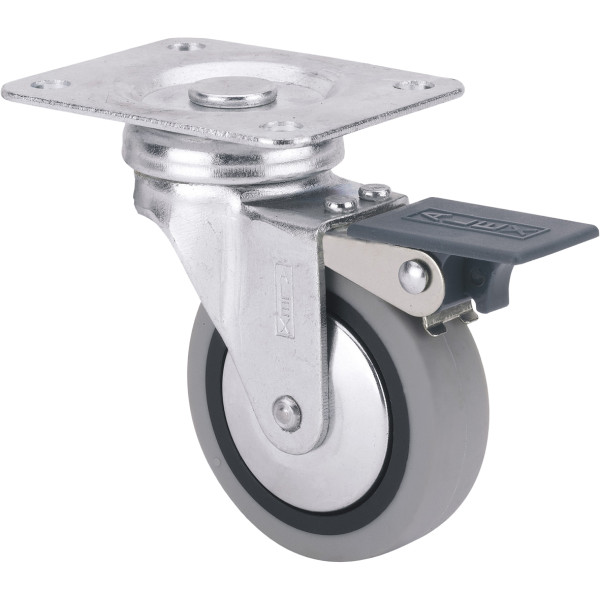 Rueda B-pgi con freno goma gris