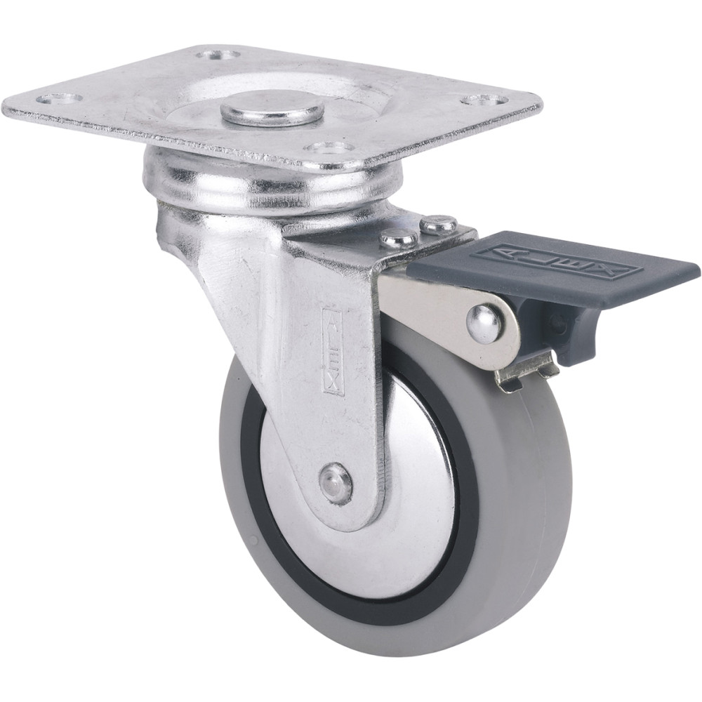 Rueda B-pgi con freno goma gris