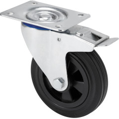 Rueda 123-123 Con freno y placa superior
