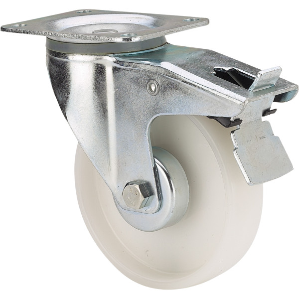 Rueda 130-130 Con freno y placa superior