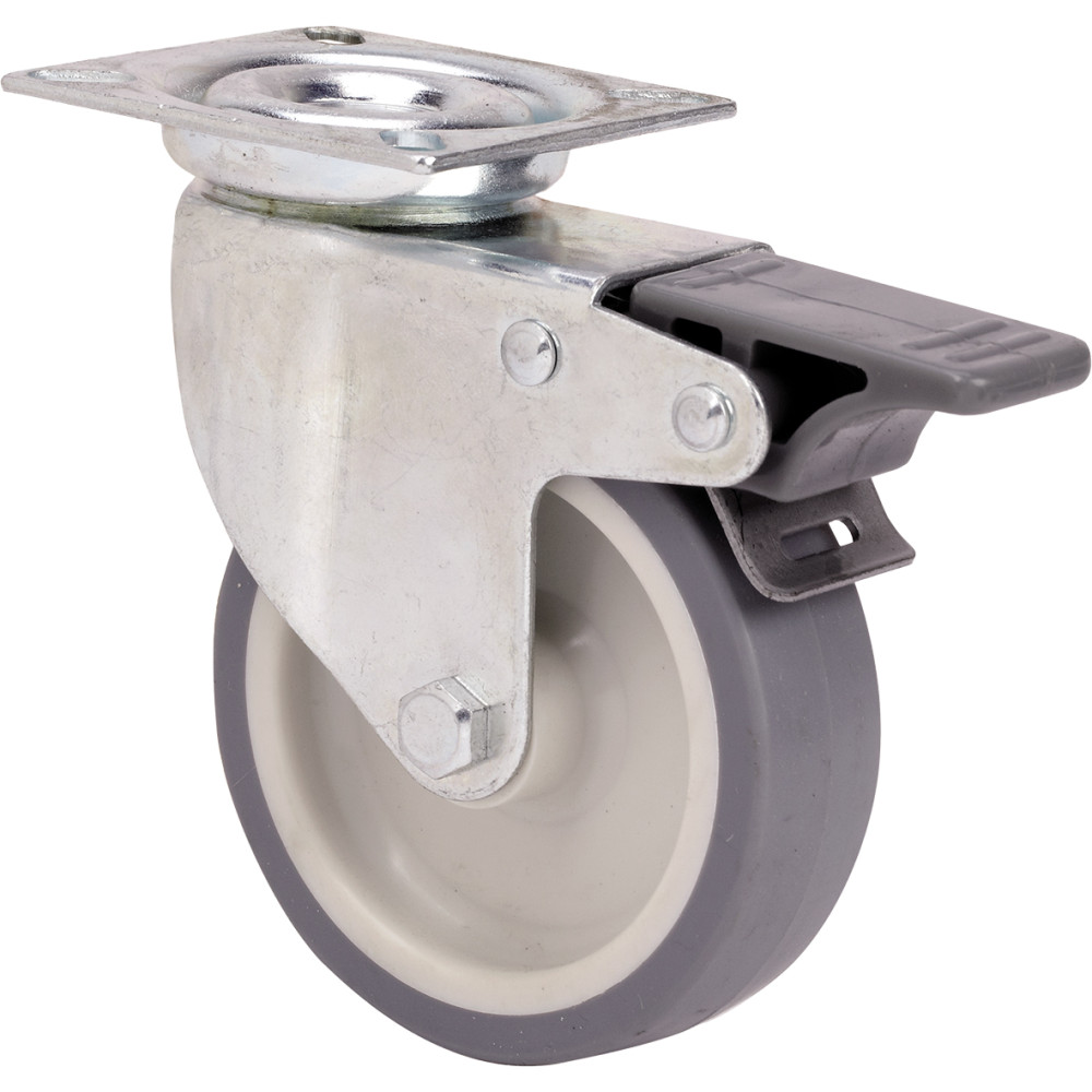 Rueda 401-401 Con freno y placa superior