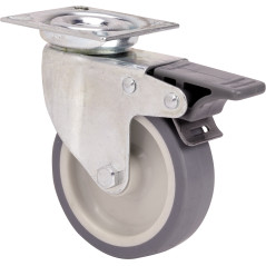 Rueda 401-401 Con freno y placa superior