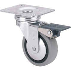 Rueda 601-601 Con placa superior y freno