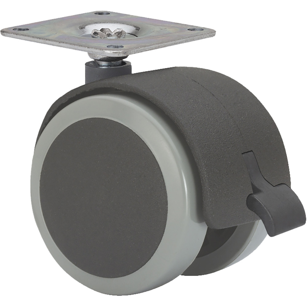 Rueda Dk poliuretano platina con freno