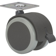 Rueda Dk poliuretano platina con freno