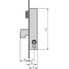 Cerradura embutir acero inox 1990v