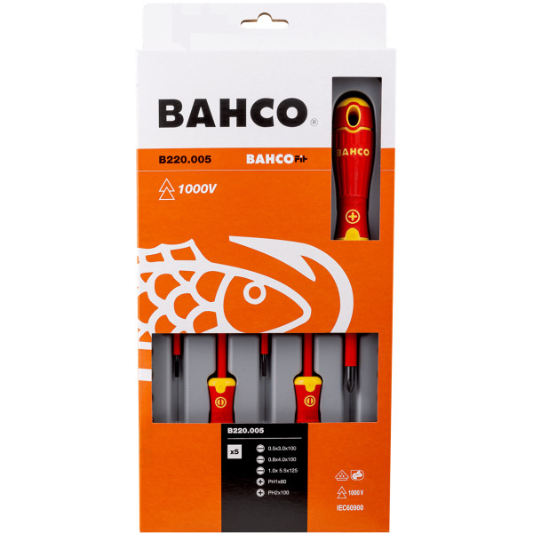 Juego destornillador aislado Bahcofit b220.005