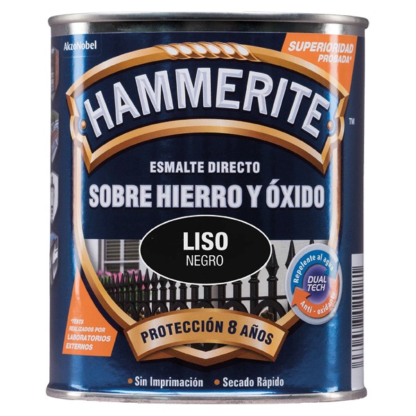 HAMMERITE SUPERIA LISO 750ML NEGRO