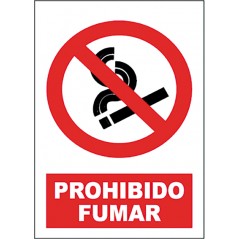 SEÑAL PROHIBIDO FUMAR SP850 40X30