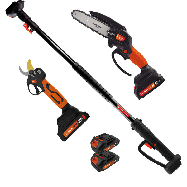 Kit poda A batería tijera + motosierra + pértiga