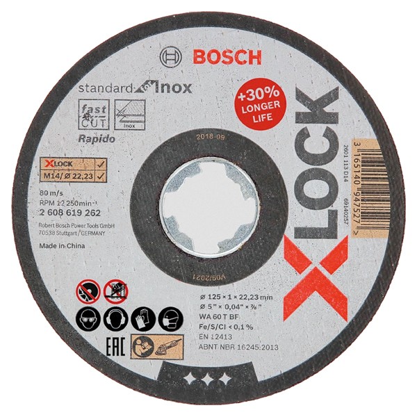 DISCO X-LOCK STAND.INOX 115X1MM LATA 10