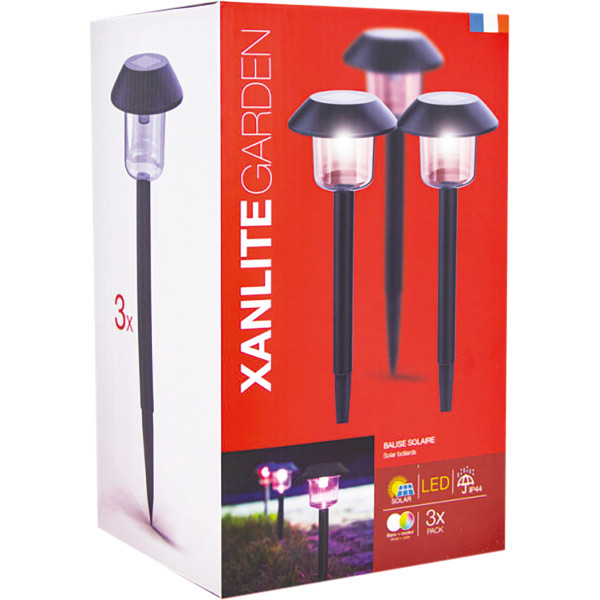 Baliza solar led Rgb (3 unidades)